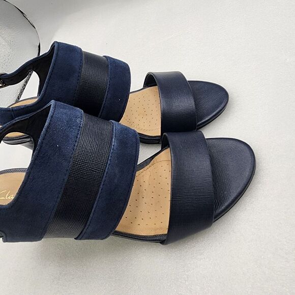 Clarks Womens Laureti Joy Pump Size 5 Blue - Picture 5 of 11